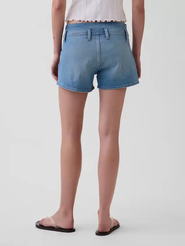 Shorts en denim taille basse 3"