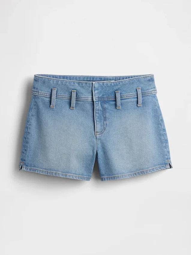 Shorts en denim taille basse 3"