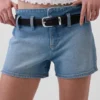 Shorts en denim taille basse 3"
