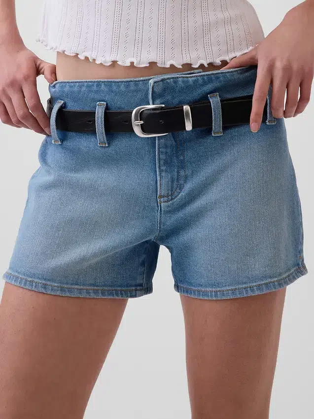 Shorts en denim taille basse 3"