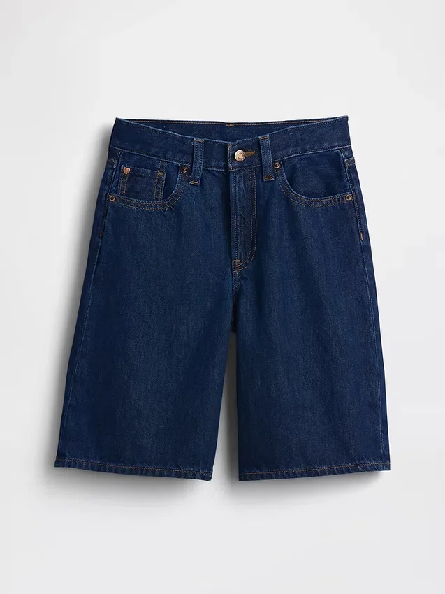 Shorts en denim taille basse allongé pour enfant
