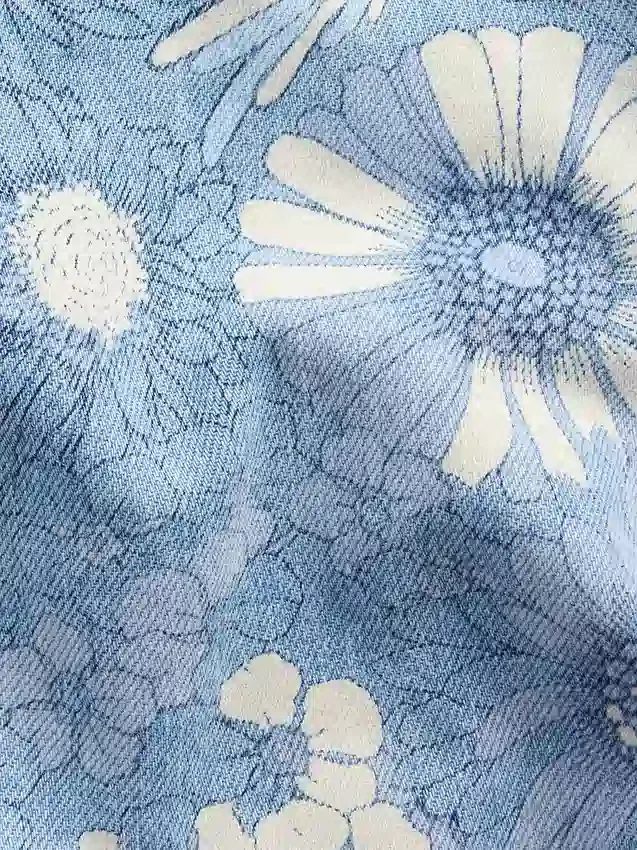 Shorts en denim à taille basse et motif floral pour enfant