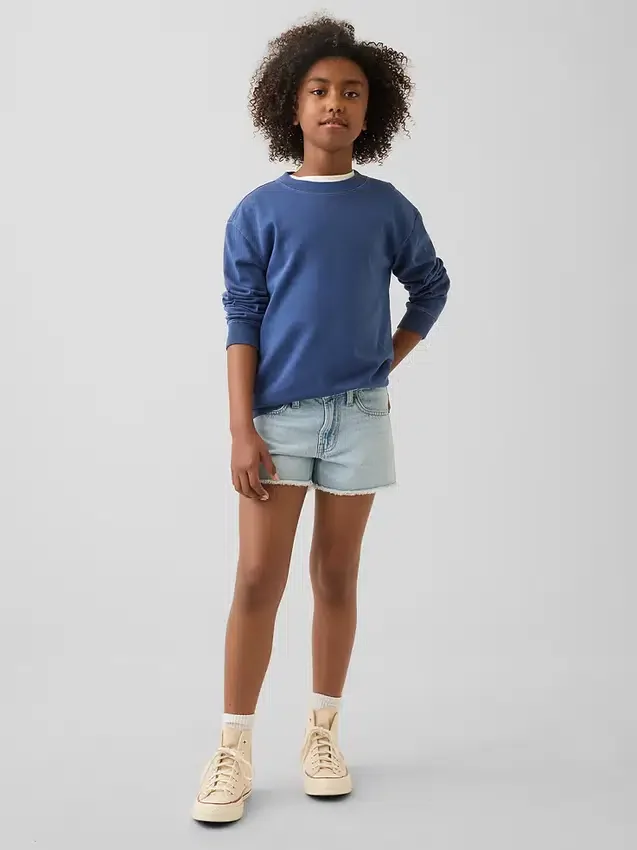 Shorts en denim taille basse pour enfant