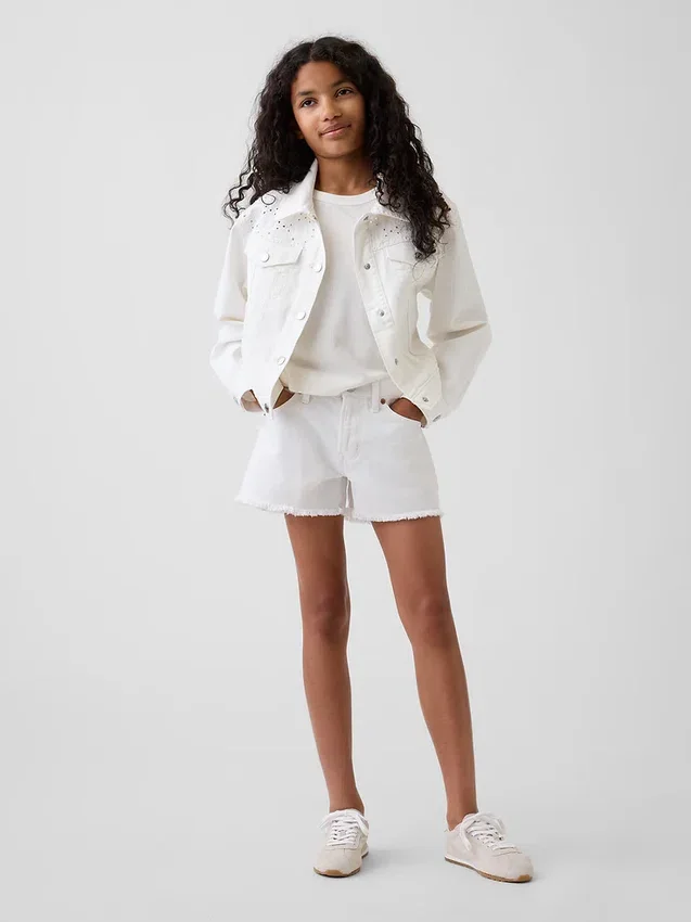 Shorts en denim taille basse pour enfant
