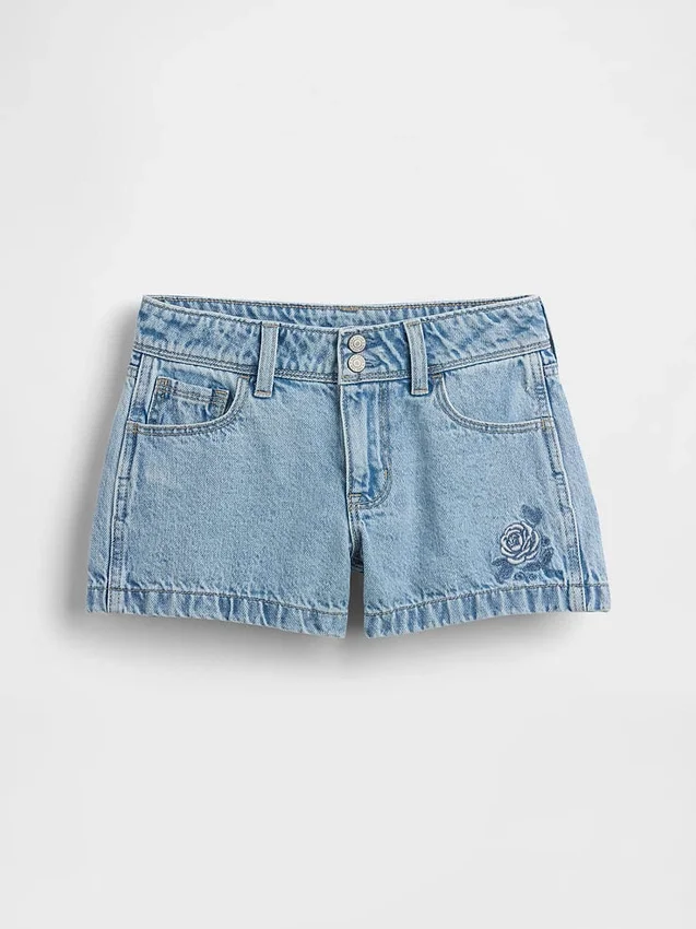 Shorts en denim taille basse pour enfant