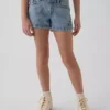 Shorts en denim taille basse pour enfant