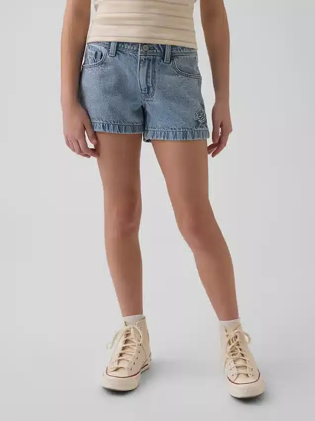 Shorts en denim taille basse pour enfant