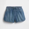 Shorts en denim à taille haute « Easy Dolphin » pour enfants
