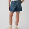 Shorts en denim à taille haute « Easy Dolphin » pour enfants