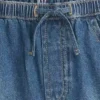 Shorts en denim à taille haute « Easy Dolphin » pour enfants