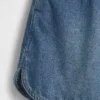 Shorts en denim à taille haute « Easy Dolphin » pour enfants