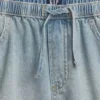 Shorts en denim taille haute facile à enfiler pour enfants