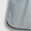 Shorts en denim taille haute facile à enfiler pour enfants