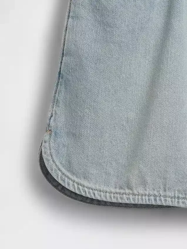 Shorts en denim taille haute facile à enfiler pour enfants