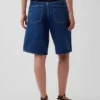 Shorts en denim taille mi-haute et coupe longue