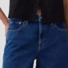 Shorts en denim taille mi-haute et coupe longue