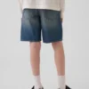Shorts en denim ultra-doux pour enfant, coupe ample style années 90