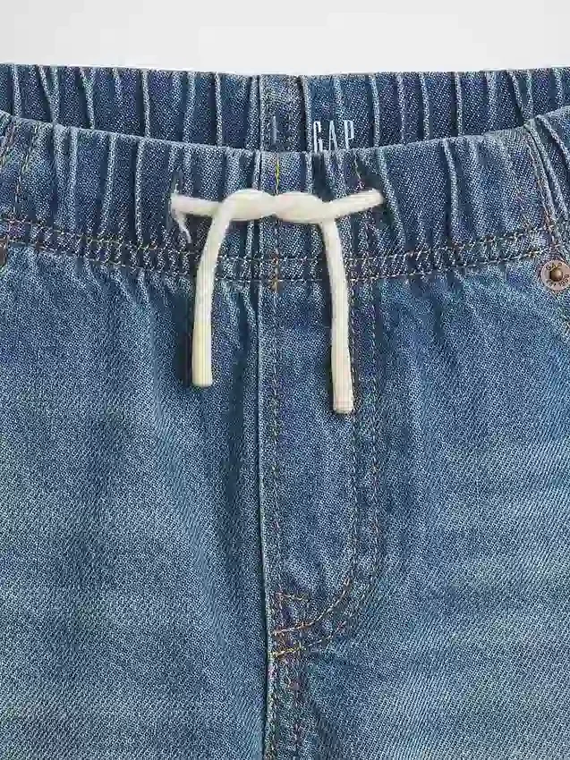Shorts en denim ultra-doux pour enfant, coupe ample style années 90