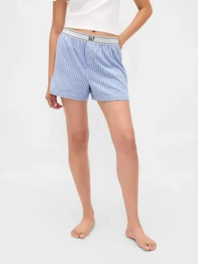 Shorts en flanelle avec logo