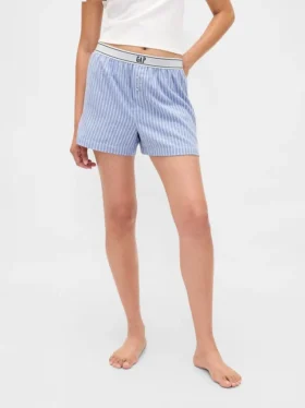Shorts en flanelle avec logo