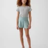 Shorts en gaze de coton pour enfant à ourlet papillon