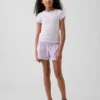 Shorts en gaze de coton pour enfant à ourlet papillon