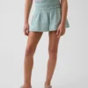 Shorts en gaze de coton pour enfant à ourlet papillon