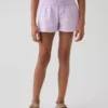 Shorts en gaze de coton pour enfant à ourlet papillon