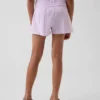 Shorts en gaze de coton pour enfant à ourlet papillon