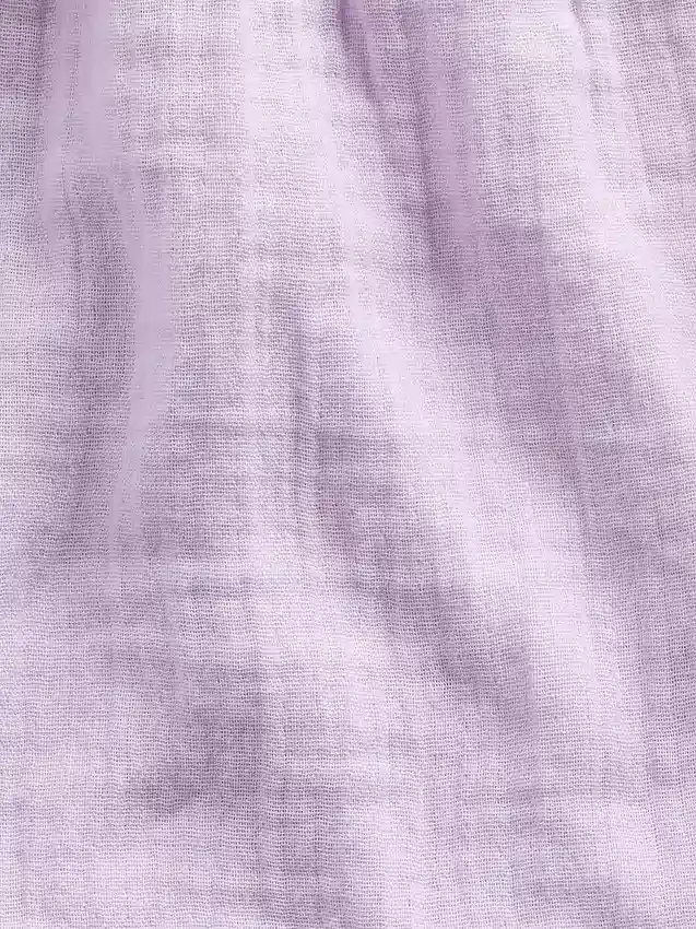 Shorts en gaze de coton pour enfant à ourlet papillon