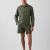Shorts en lin et coton de 7,5"