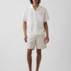 Shorts en lin et coton de 7,5"