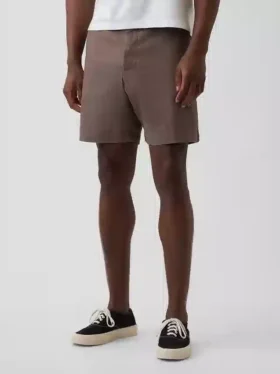 Shorts en lin et coton de 7,5″
