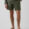 Shorts en lin et coton de 7,5"