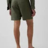 Shorts en lin et coton de 7,5"