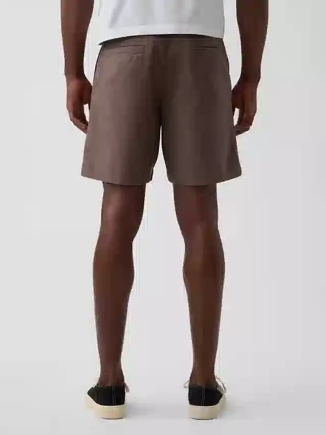 Shorts en lin et coton de 7,5"