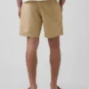 Shorts en lin et coton de 7,5"