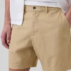 Shorts en lin et coton de 7,5"