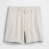 Shorts en lin et coton de 7,5"