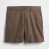 Shorts en lin et coton de 7,5"