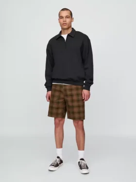 Shorts en toile à carreaux