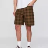 Shorts en toile à carreaux