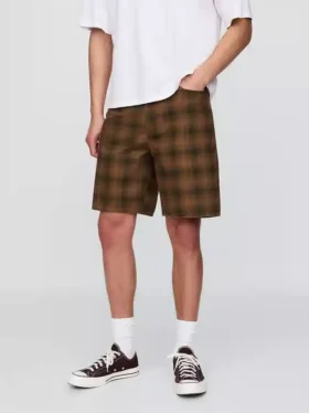 Shorts en toile à carreaux