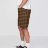Shorts en toile à carreaux