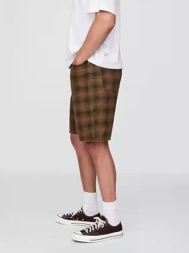 Shorts en toile à carreaux