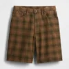 Shorts en toile à carreaux