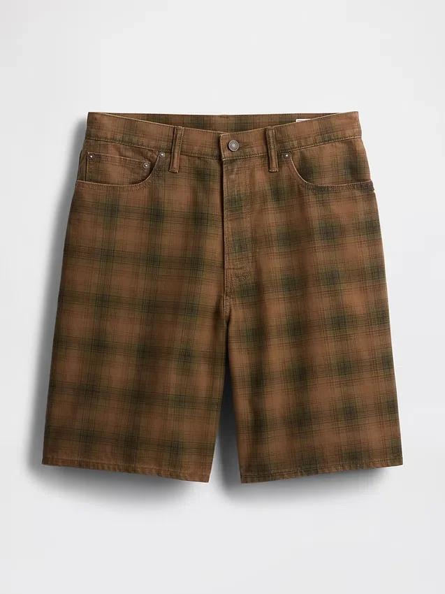 Shorts en toile à carreaux