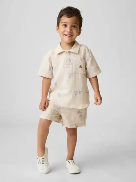 Shorts à enfiler en gaze de coton imprimée pour Bébé & Enfant
