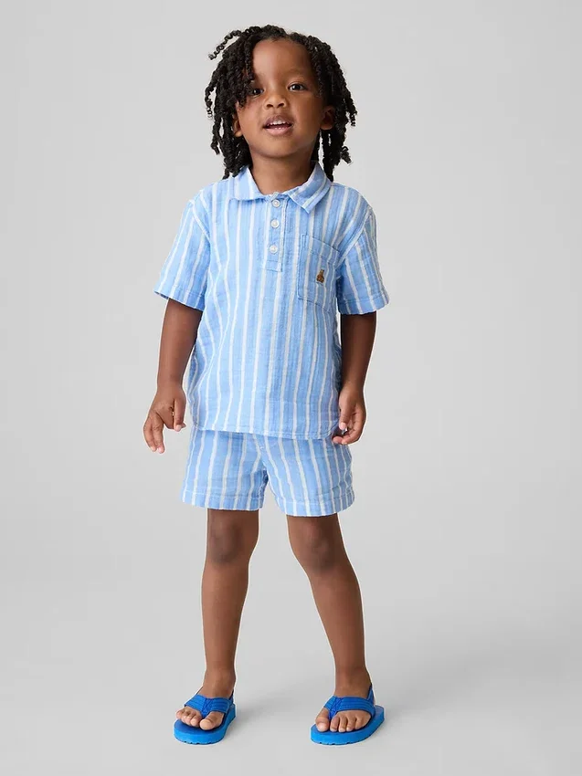 Shorts à enfiler en gaze de coton imprimée pour Bébé & Enfant