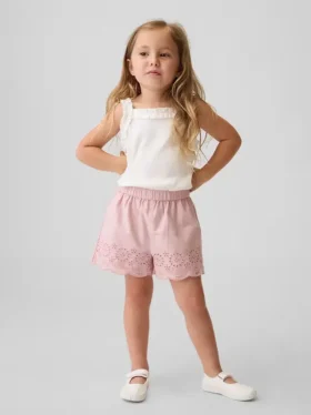 Shorts à enfiler à ourlet ajouré pour Bébé & Enfant